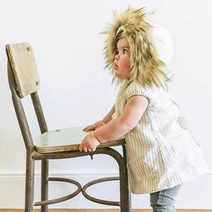 The Blueberry Hill Medium 2-10 Years Lennon Lion Bonnet Little Josie's Knit Hat